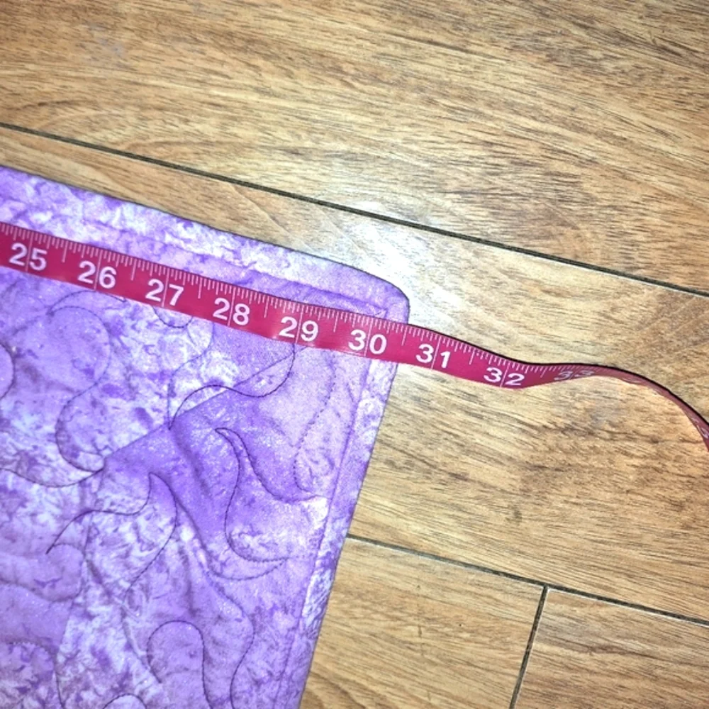 Handmade Geometric Triangle Purple Quilt, NWOT